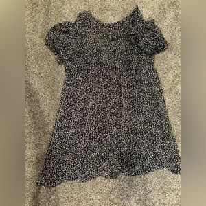 Black dress with white flowers